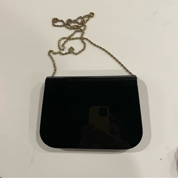 Adorable vintage leucite black gold handbag 70’s-80’s mod - Picture 7 of 9